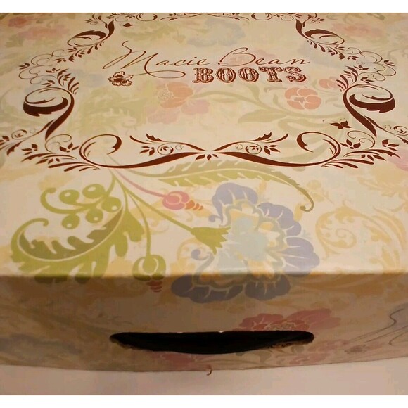 Macie Bean Boots Sz 7M Floral Embroidered Brown Leather Snip Toe Western Cowgirl - Picture 15 of 16